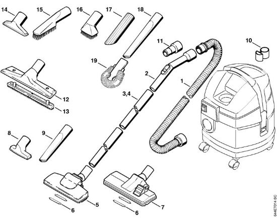 Tools, Extras Vacuum cleaners (SE) SE 60 Stihl