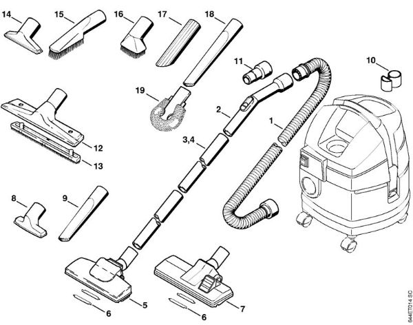 Tools, Extras Vacuum cleaners (SE) SE 60 E Stihl
