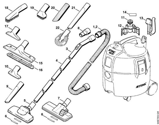Tools, Extras Vacuum cleaners (SE) SE 61 Stihl