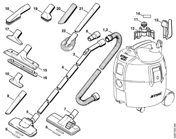Tools, Extras Vacuum cleaners (SE) SE 61 E Stihl