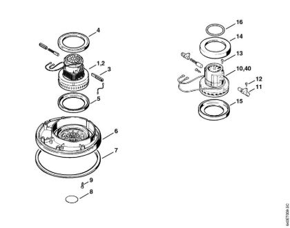 Electric motor Vacuum cleaners (SE) SE 90 Stihl