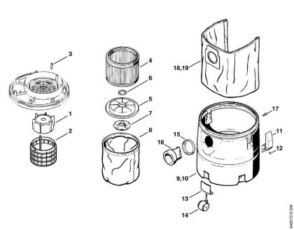 Filter, Container Vacuum cleaners (SE) SE 90 Stihl