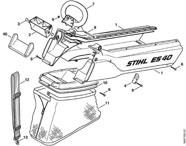 Air baffle ES 40 ES 40 brand Stihl