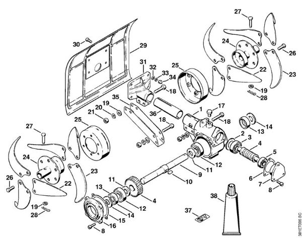 Cultivator BC 40 BC 3, BC 20, BC 30, BC 35, BC 40 BC 40 brand Stihl