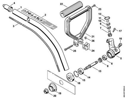 Drive tube assembly, Loop handle, Gear head EC 70 EC 70 brand Stihl