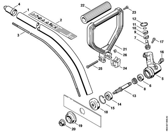Drive tube assembly, Loop handle, Gear head EC 70 EC 70 brand Stihl
