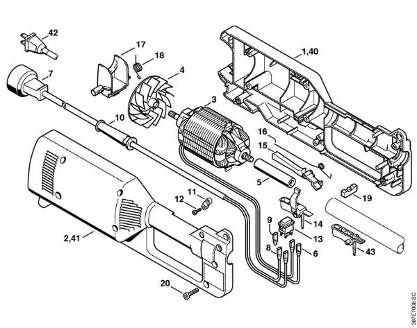 Electric motor EC 70 EC 70 brand Stihl