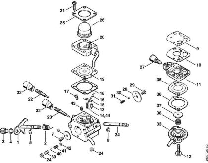 Carburetor C1Q-S72    2 60 176 729 (03.2003) FC 100, FC 110 FC 100 brand Stihl