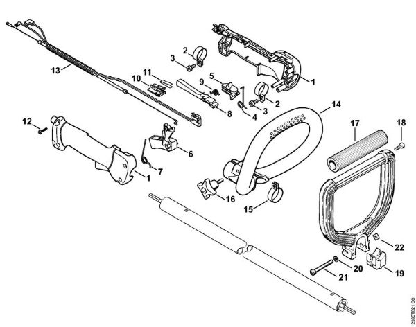 Handle, Loop handle FC 100, FC 110 FC 100 brand Stihl
