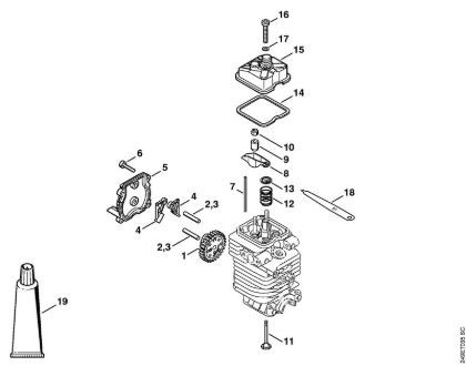Valve timing gear FC 100, FC 110 FC 100 brand Stihl