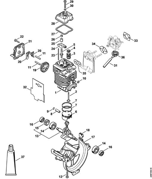 Engine à˜ 40 mm FC 100, FC 110 FC 110 brand Stihl
