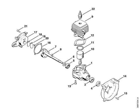 Crankcase, Cylinder FC 44 FC 44 brand Stihl