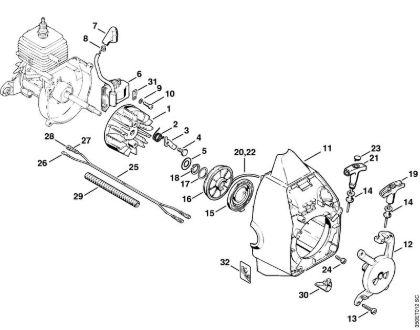 Ignition system, Rewind starter FC 44 FC 44 brand Stihl