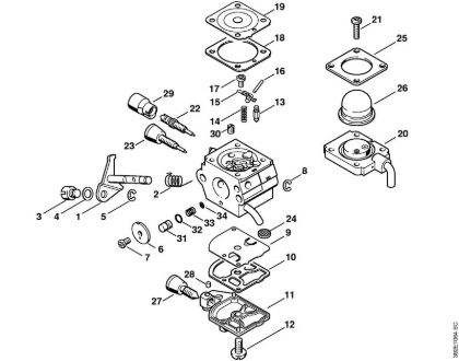 Carburetor C1Q-S71 (25.2004) FC 55 FC 55 brand Stihl