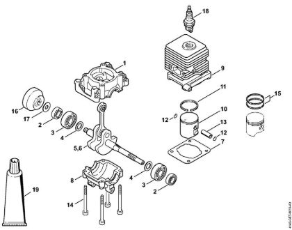 Crankcase, Cylinder FC 55 FC 55 brand Stihl