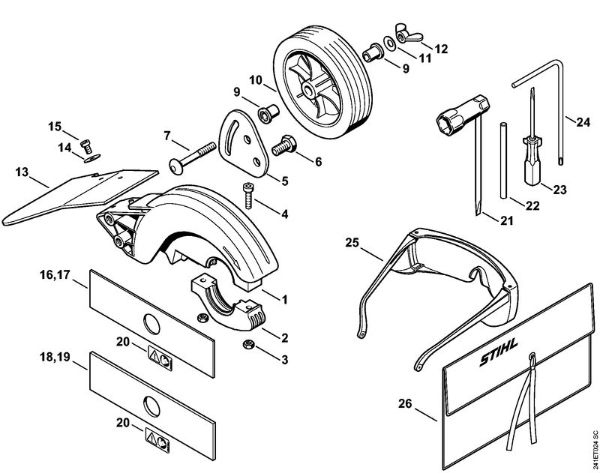 Deflector, Tools, Extras FC 55 FC 55 brand Stihl