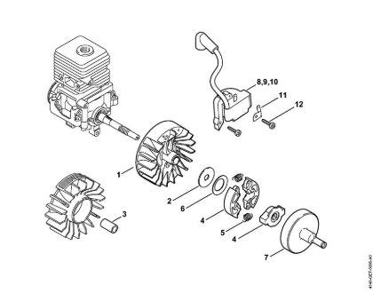 Ignition system, Clutch FC 55 FC 55 brand Stihl