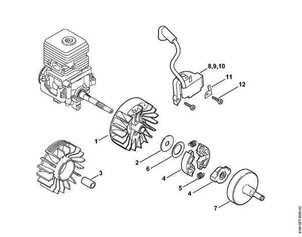 Ignition system, Clutch FC 55 FC 55 brand Stihl