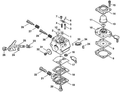 Carburetor WT-227 FC 72 FC 72 brand Stihl