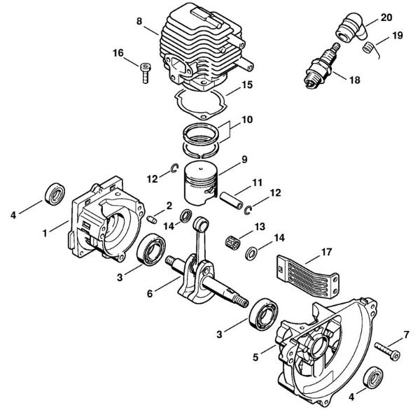 Crankcase, Cylinder FC 72 FC 72 brand Stihl