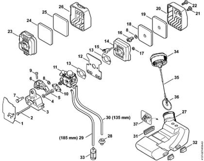 Air filter, Fuel tank FC 85 FC 85 brand Stihl