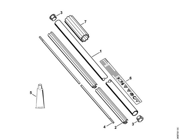 Drive tube assembly FC 85 FC 85 brand Stihl