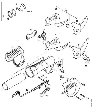 Handle housing, Cutting blade ASA 85 ASA 85 Cordless lopping shears brand Stihl