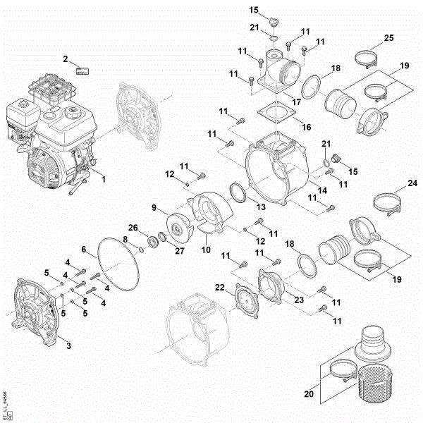 Picture of B - Motor, pump WP 900.0