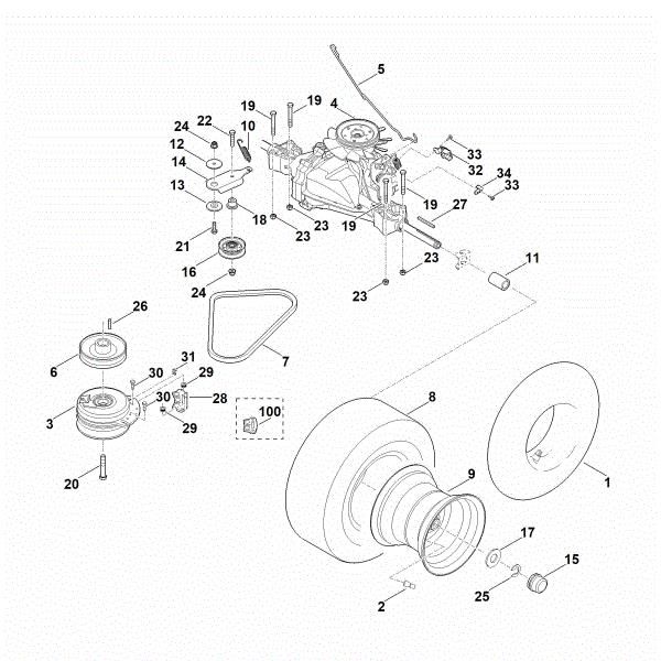 Picture of H - Gearbox, rear wheel RT 4082.0