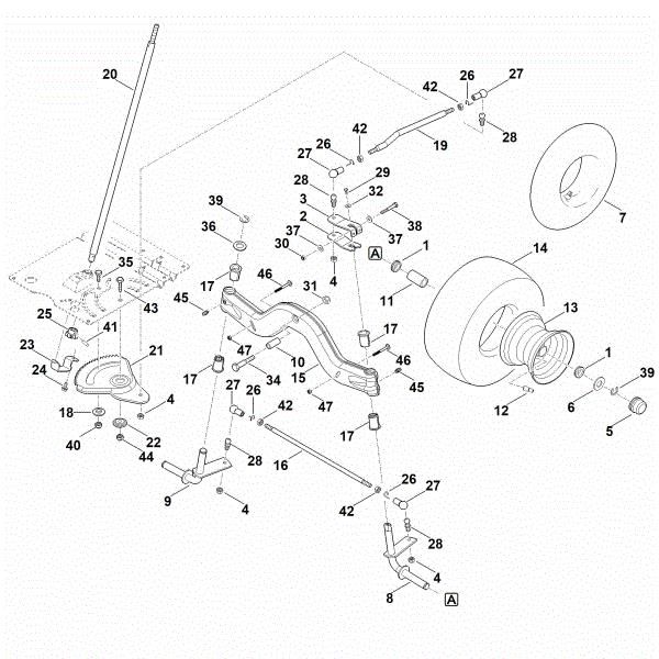 Picture of E - Steering, front wheel RT 4097.1 SX
