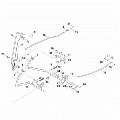 Picture of J - Brake, Parking brake, Control lever RT 5097.1