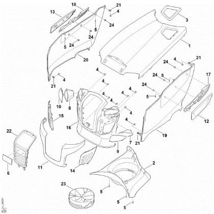 Picture of D - Engine hood RT 5097.1 Z