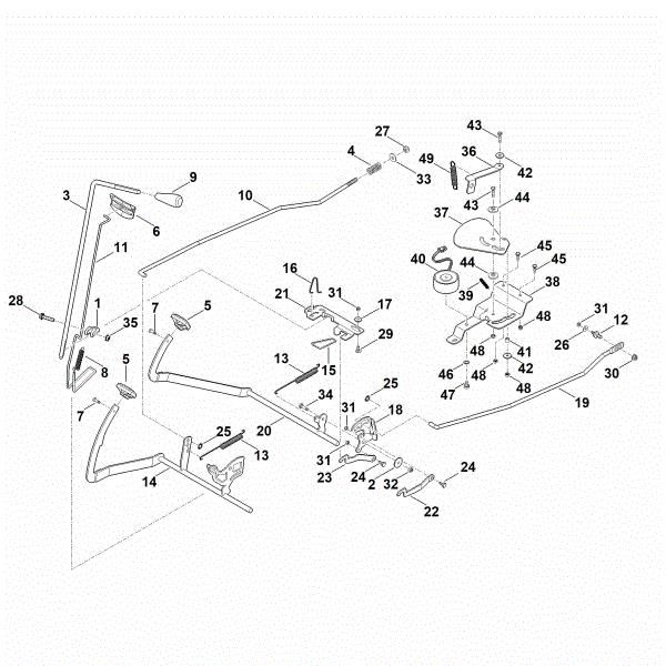 Picture of J - Brake, parking brake, control lever, cruise control RT 6112.1 ZL