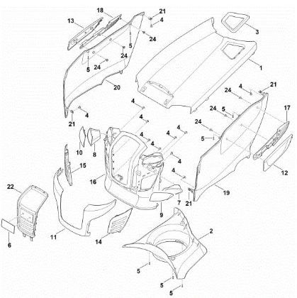 Picture of D - Engine hood RT 6127.1 ZL