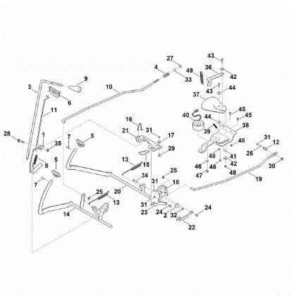 Picture of J - Brake, parking brake, control lever, cruise control RT 6127.1 ZL