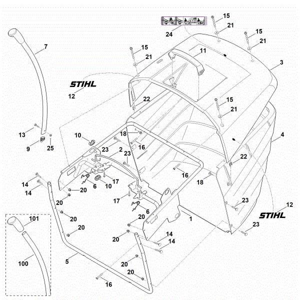 Picture of O - Grass catcher bag RT 6127.1 ZL
