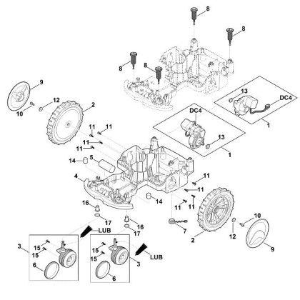 Picture of C - Lower housing, chassis RMI 422.0 PC