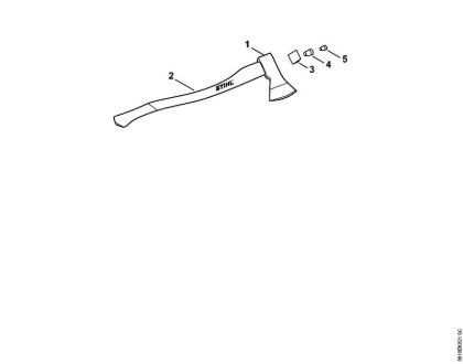 Bavarian axe Splitting tools Bavarian axe 1250 g brand Stihl
