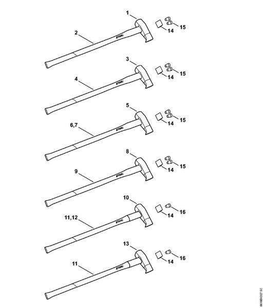 Cleaving hammers Splitting tools Cleaving hammer AX 33 CS brand Stihl