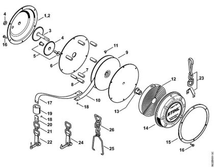 Measuring tape 15 m / 50 ft Measuring tools Logging tape 15 m PE brand Stihl