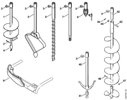 Augers, Extras BT 106 BT 106 brand Stihl