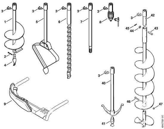 Augers, Extras BT 106 BT 106 brand Stihl