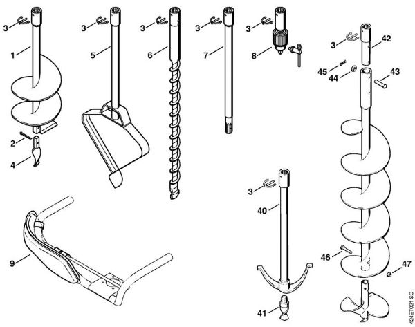 Augers, Extras BT 106 BT 106 brand Stihl