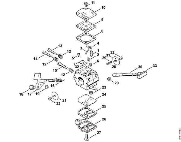 Carburetor SK5, C1Q-SK5 BT 106 BT 106 brand Stihl