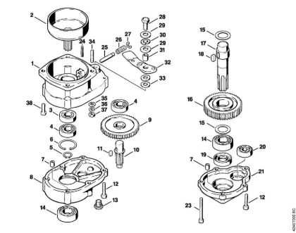 Gear head BT 106 (09.1995) BT 106 BT 106 brand Stihl