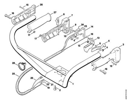 Handlebar, Control handle BT 106 BT 106 brand Stihl