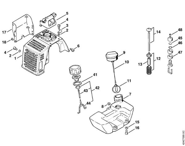 Machine cover BT 106 BT 106 brand Stihl