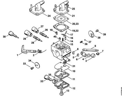 Carburetor C1Q-S161, C1Q-S83 BT 121 BT 121 brand Stihl