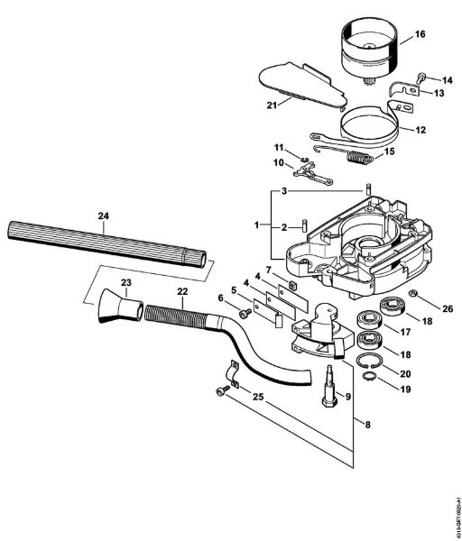 Clutch housing, Brake BT 121 BT 121 brand Stihl