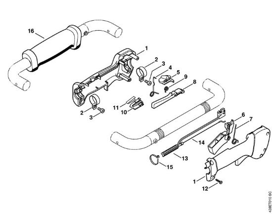 Control handle BT 121 BT 121-Z brand Stihl